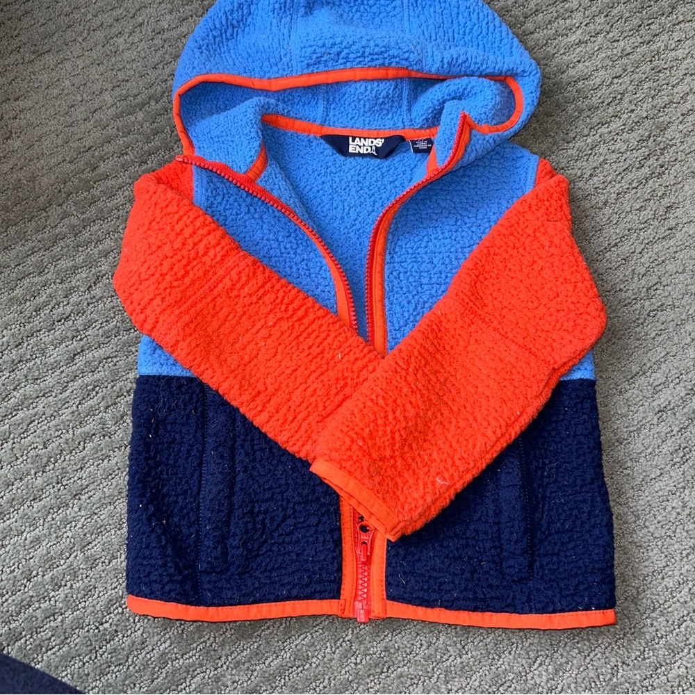 Cute Color Block Lands End Fleece. Size 3T